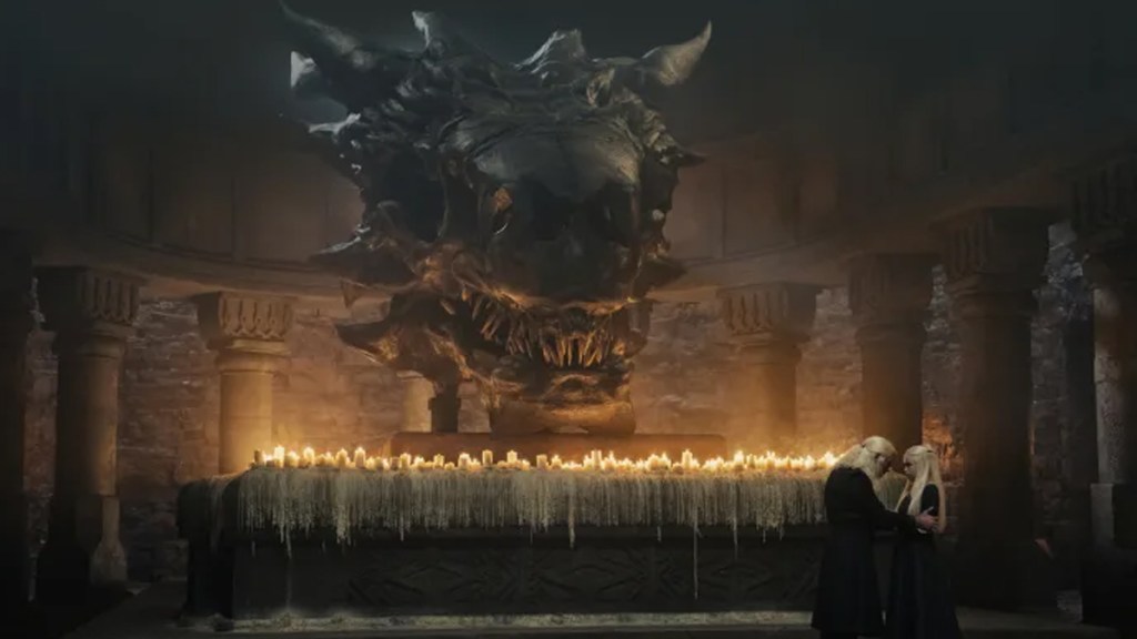 Balerion The Black Dread Skull in House of the Dragon