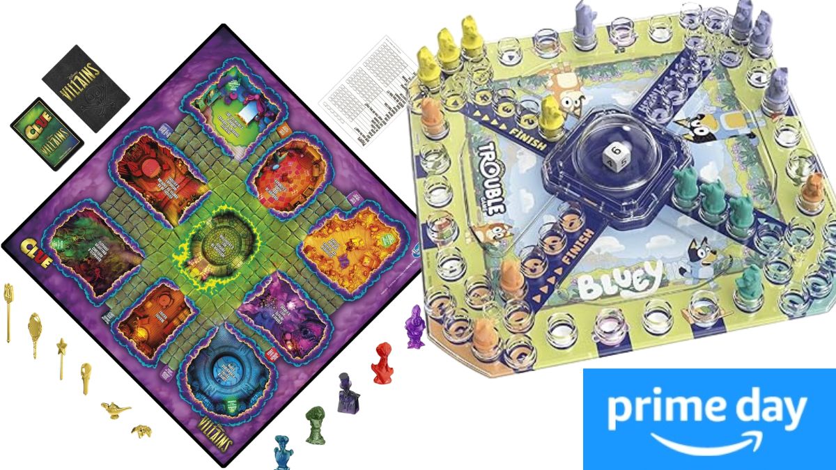 Game boards for Disney Clue and Bluey Trouble