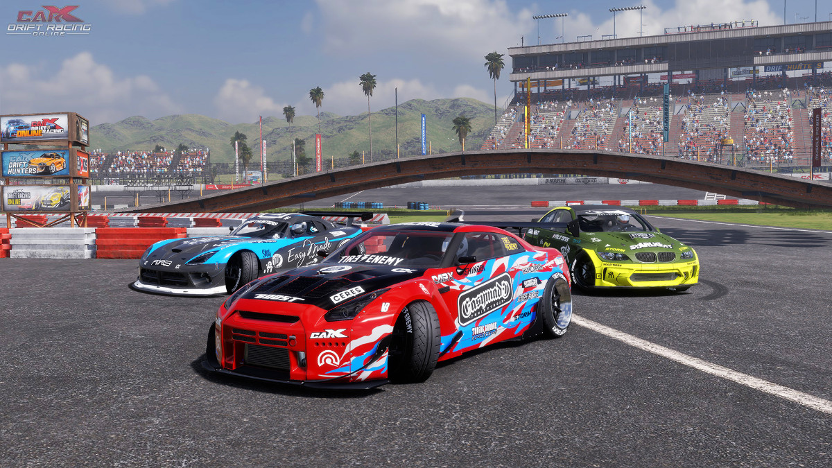 An image of vehicles from Car X Drift Racing Online in an article detailing the best VR Racing games