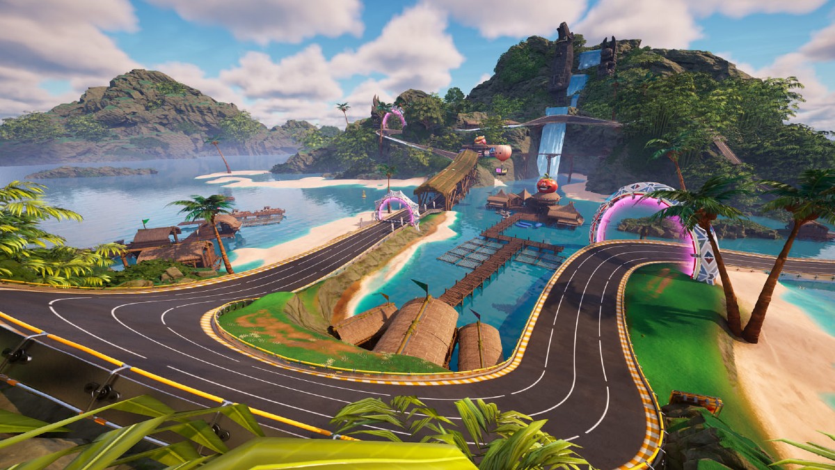 Rocket Racing map in Fortnite.