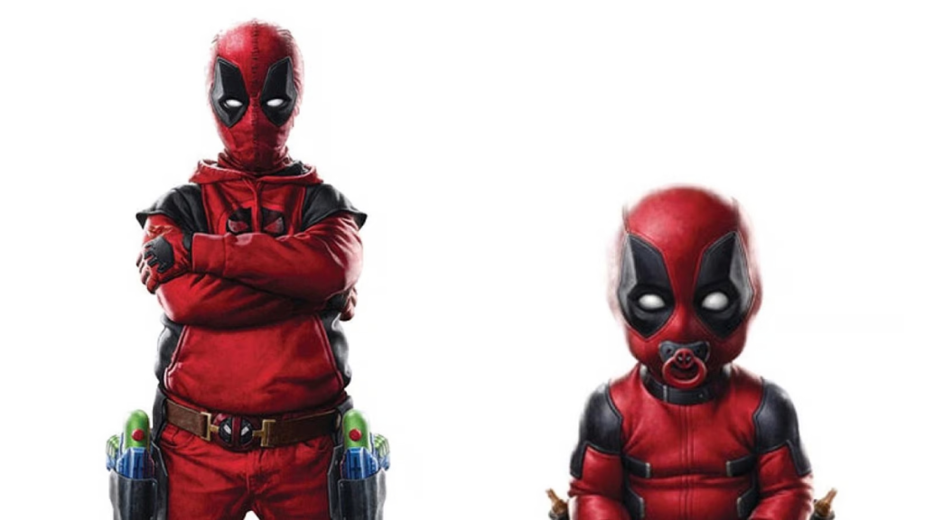 Promotional artwork of Deadpool & Wolverine's Kidpool and Babypool