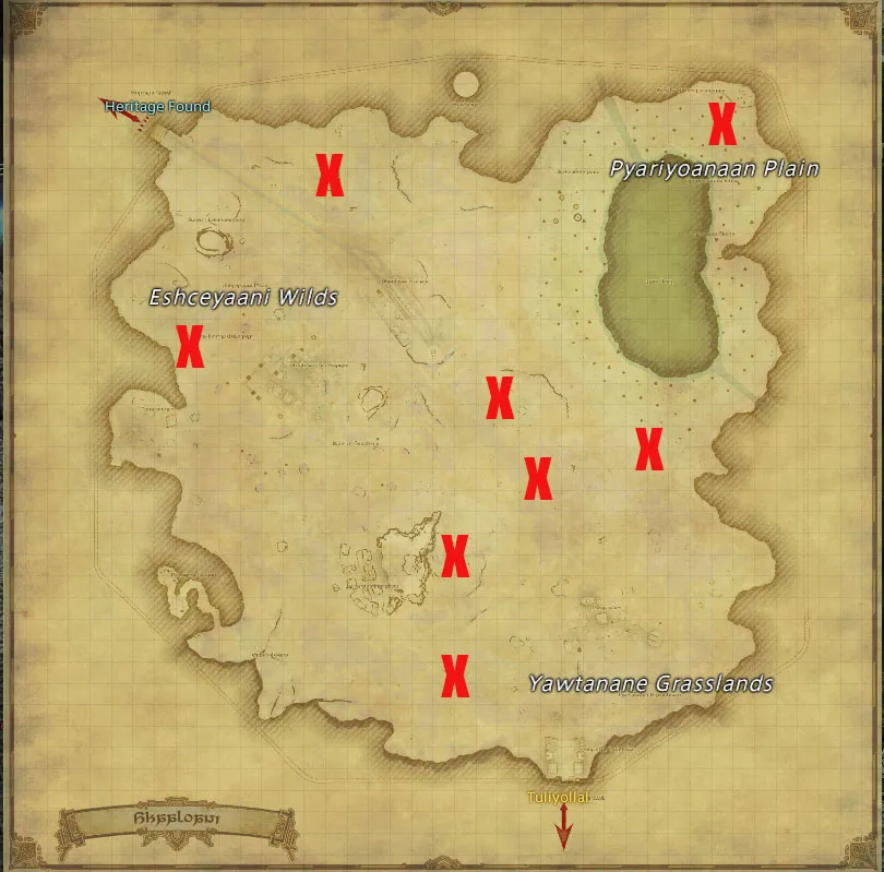 ff14 dawntrail shaaloani map of s rank monster spawns