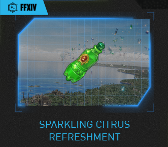 Image of the Sparkling Citrus Refreshment item on the Square Enix website 