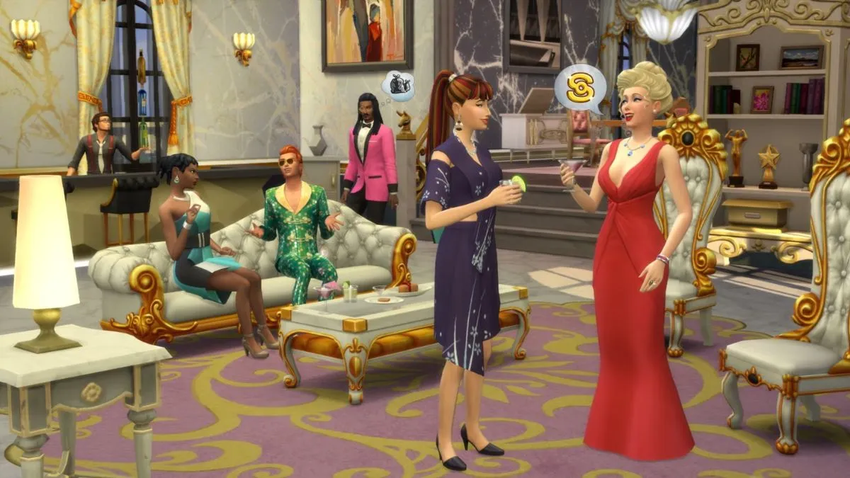 Sims talking about Simoleons in The Sims 4