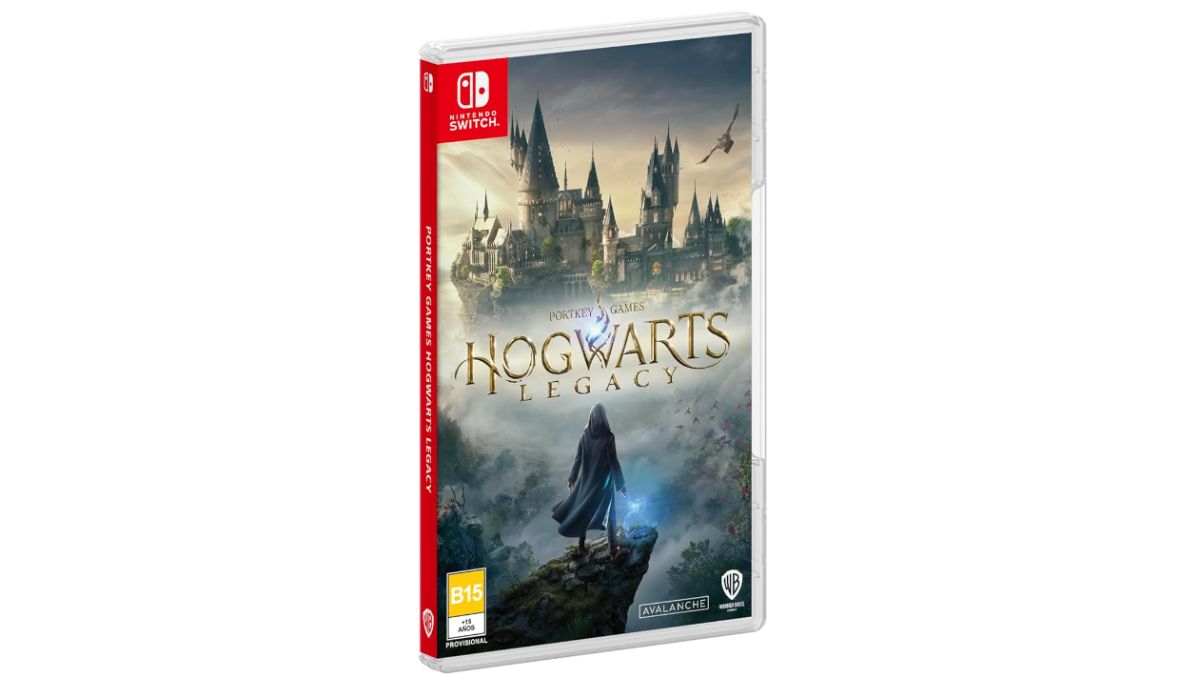 Image of the case for the physical copy of Hogwarts Legacy for Nintendo Switch 