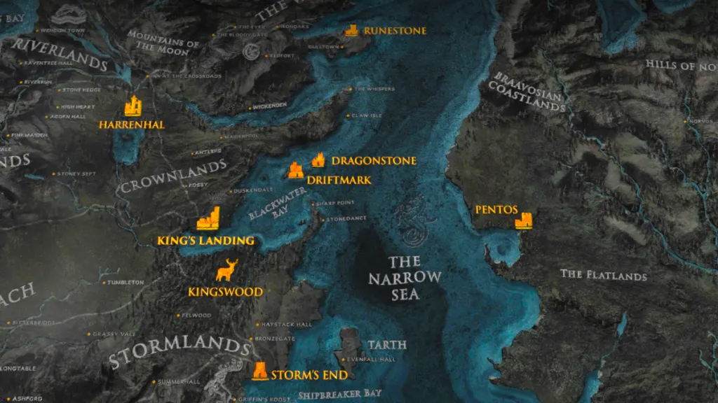 House of the Dragon Interactive Map Screenshot via HBO