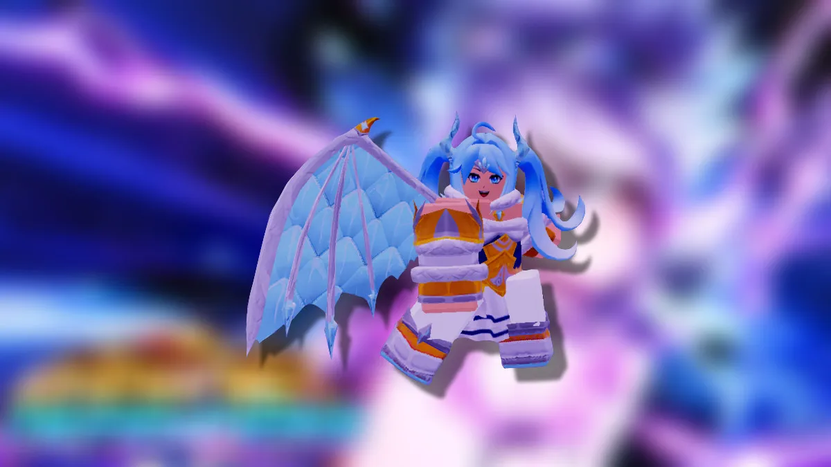 A picture of Ice Dragon Queen from Anime Defenders in an article detailing the best mythic units available in this Roblox experience