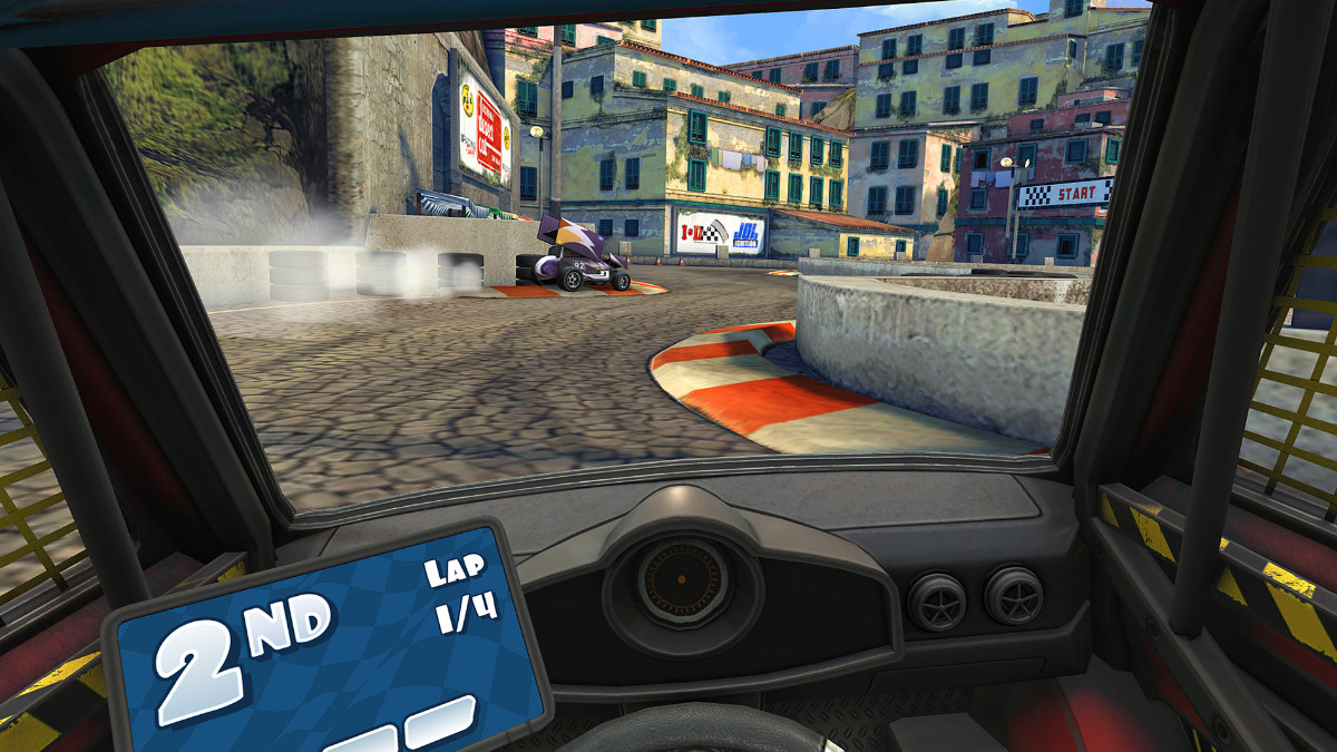 An image of the VR mode in Mini Motor Racing X in an article detailing the best VR racing games