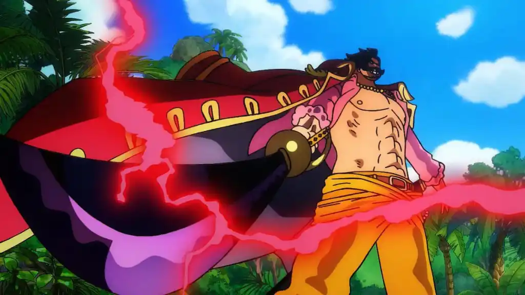 Gol D. Roger using his sword Ace in the One Piece anime