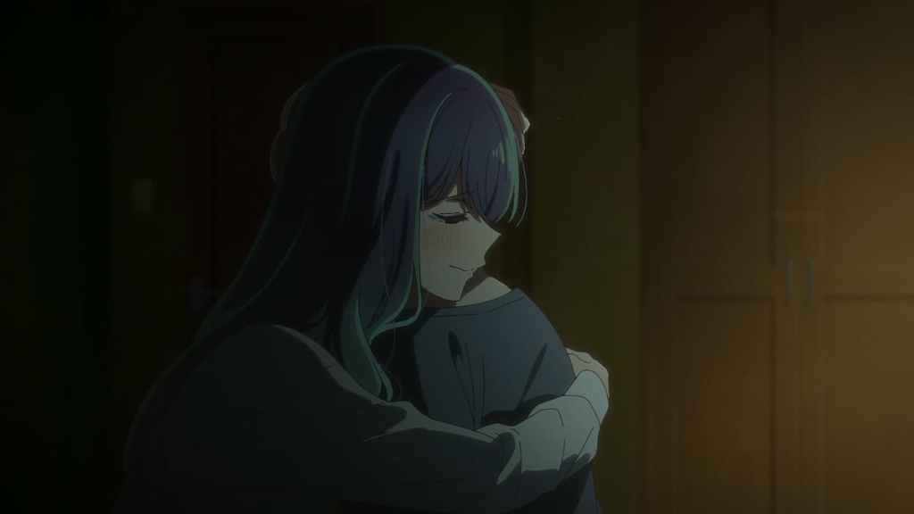 Akane hugging Aqua in Oshi no Ko season 2 episode 4