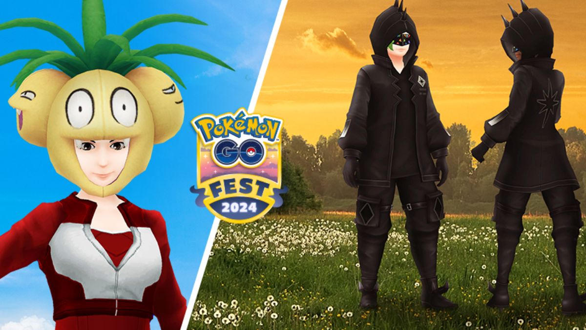 Pokemon GO Fest Necrozma Outfit and Exeggutor Hat avatar items