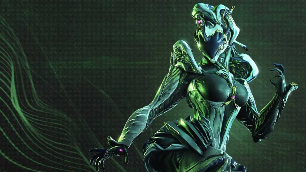 The Saryn Prime Warframe available to earn during Tennocon 2024  in an article detailing what players can earn by watching streams