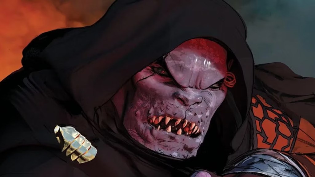 Cropped comic book artwork of Star Wars Sith Lord Darth Krall