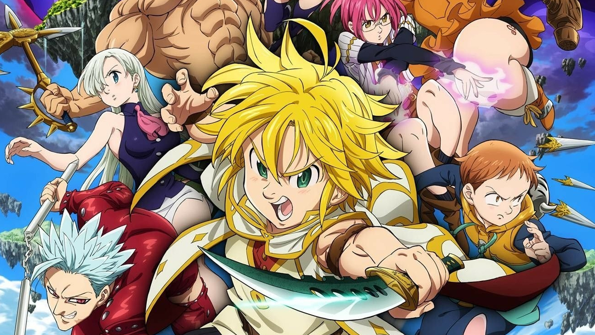 The Seven Deadly Sins TV Series Promo Artwork Featuring The Whole Crew