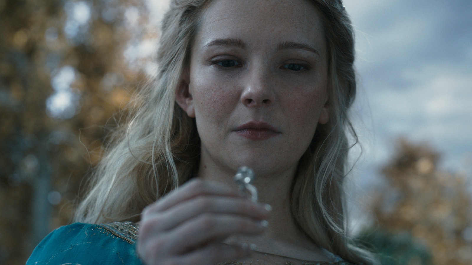 Galadriel holding Nenya in The Lord of the Rings: The Rings of Power Season 2