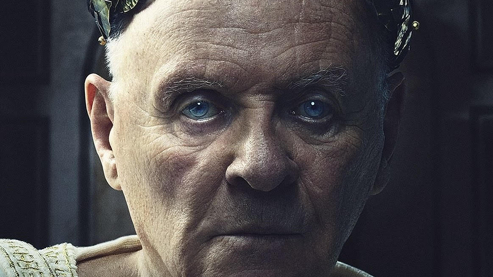 Anthony Hopkins as Emperor Vespasian in cropped Those About to Die key art