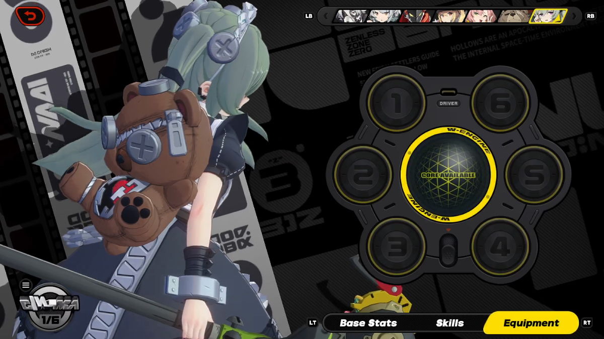 Corin's Equipment screen in Zenless Zone Zero.