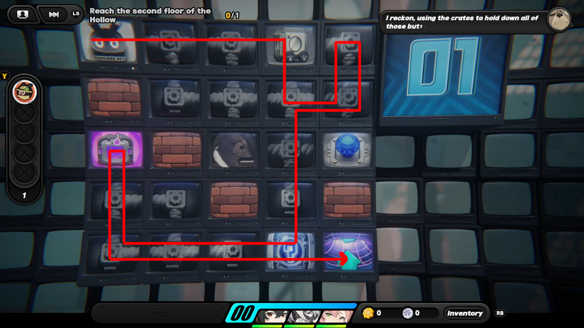 The solution to the Icedrift Hollow: Mid-Level Easy Level 1 puzzle.