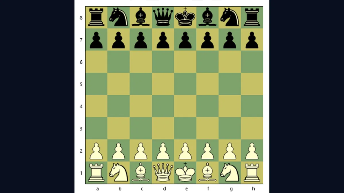 An image of a chess board, with all pieces in place at the beginning of a game, in an article about The Password Game.