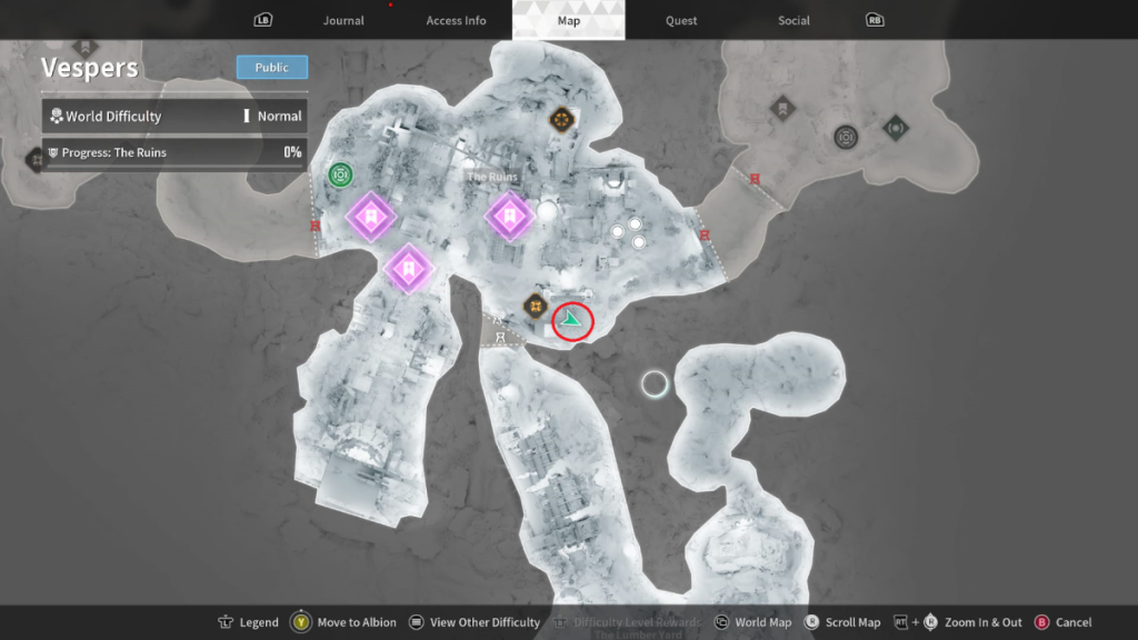 Image of Bunny's second journal on the Vesper map in The First Descendant