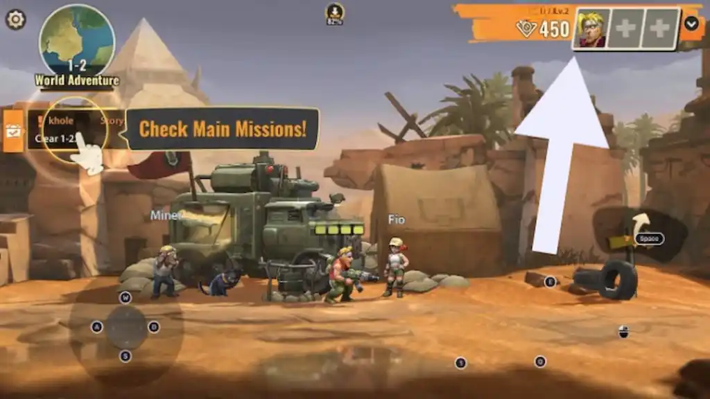 metal slug awakening main menu screenshot