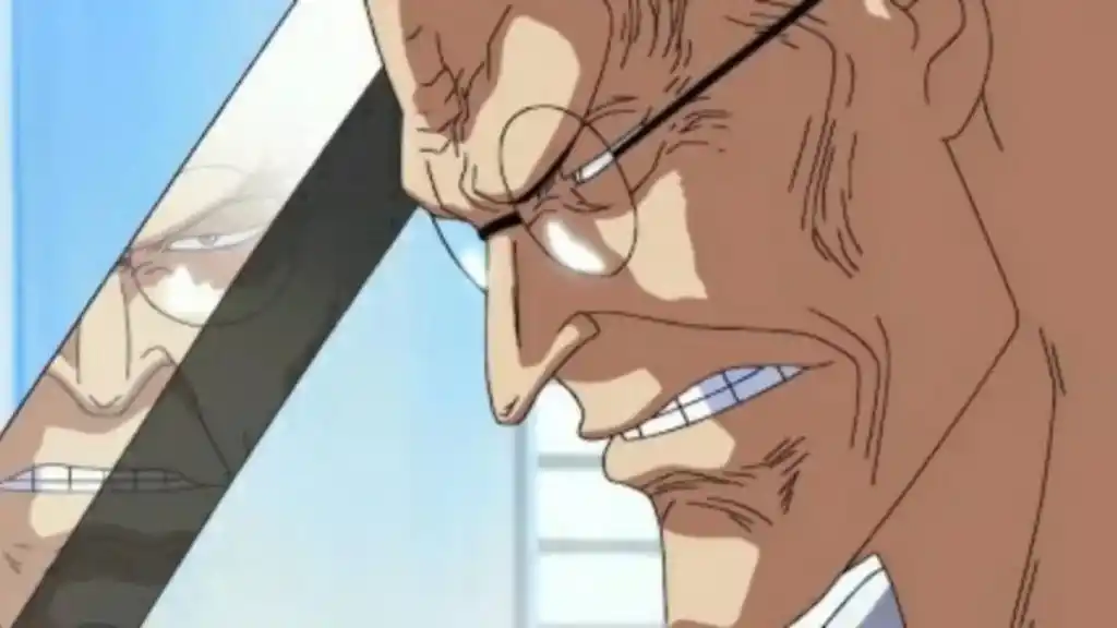 One of the Five Elders with what may be the Supreme Grade Sword Shodai Kitetsu in the One Piece anime