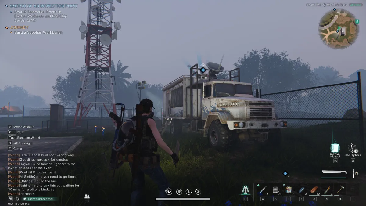 Image of the truck where you can find the third rosetta key card in the quest Sketch of an Inspection Point in Once Human