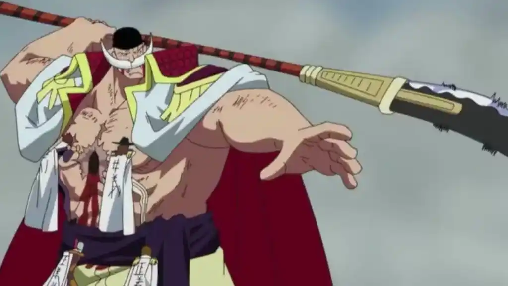 Whitebeard using his Supreme Grade Sword Murakumogiri in the One Piece anime