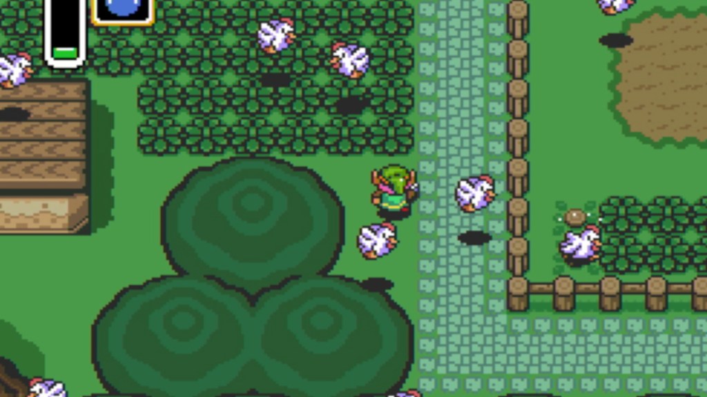 link running from chickens in a link to the past