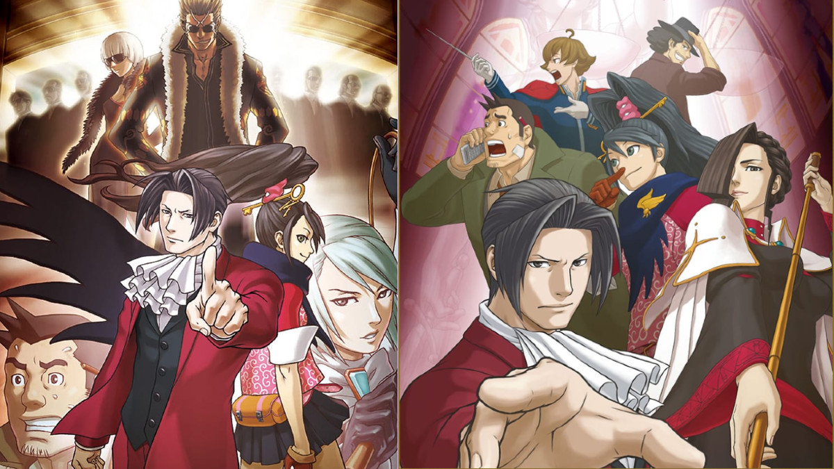 An image of Miles Edgeworth and the supporting cast of Ace Attorney Investigations Collection headlining an interview with the team behind the upcoming collection