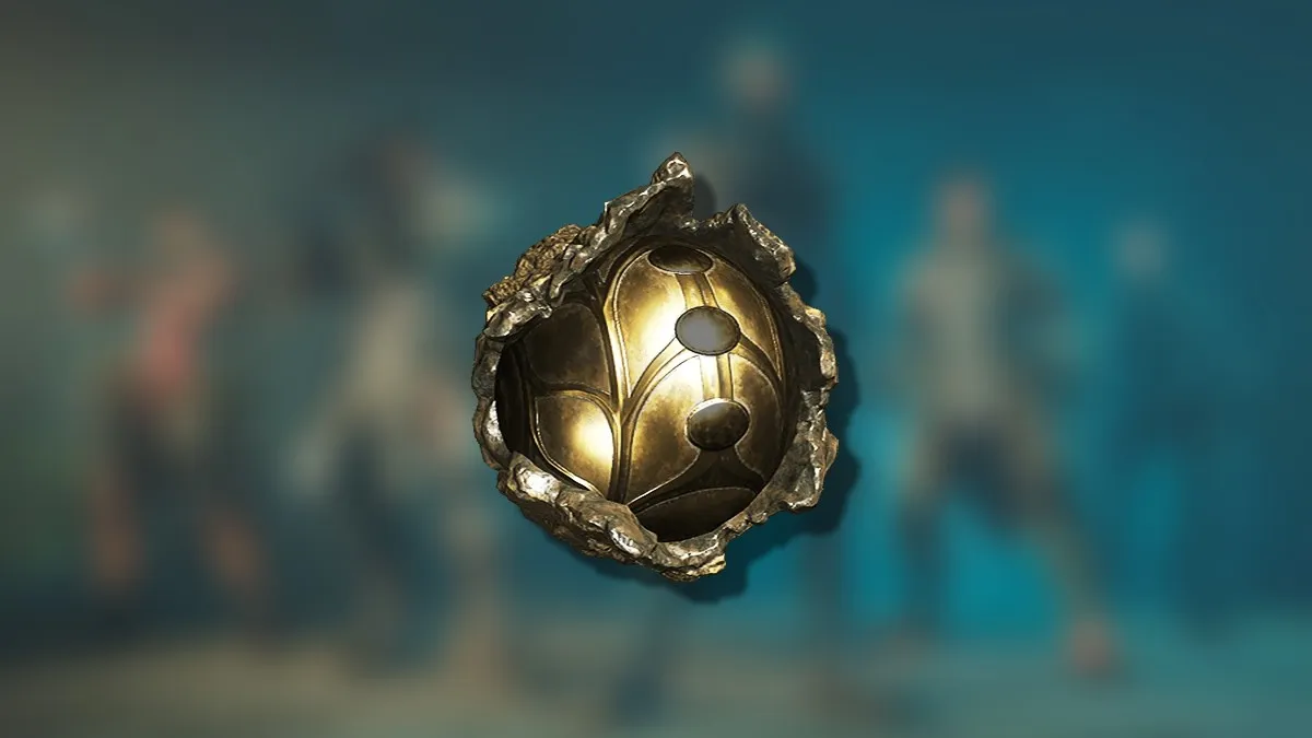 An image of an Axi Relic on top of a blurred Warframe background in an article detailing how to get more Axi Relics via farming