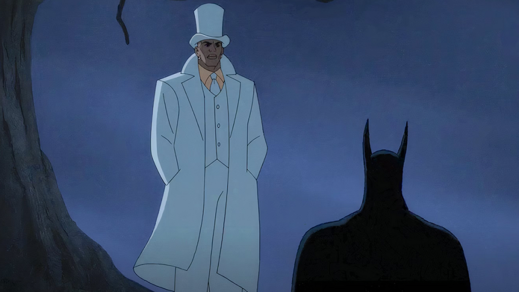 Linton Midnite and Batman in a cemetery in Batman: Caped Crusader Season 1