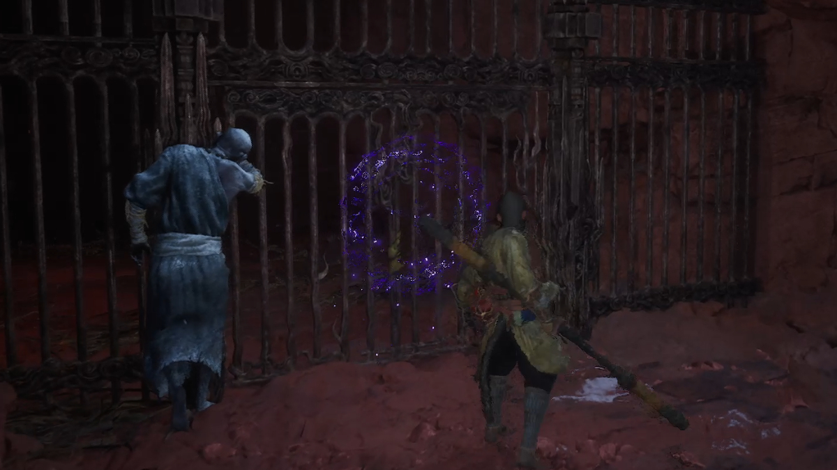 Pagoda Prison Cells locked with Purple magic in Black Myth: Wukong.