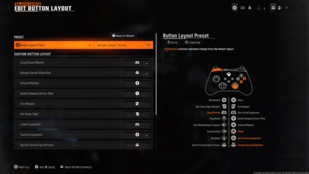 Button Presets in Black Ops 6 as part of an article about the best controller settings.