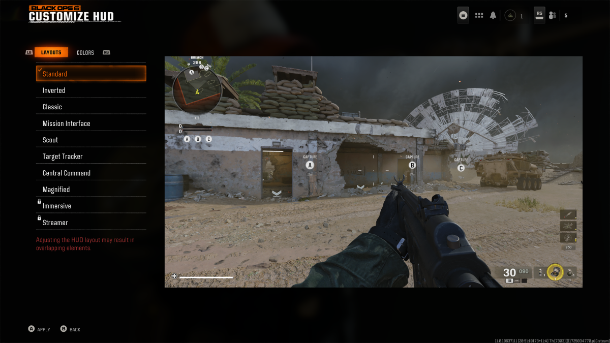 HUD presets in Black Ops 6.