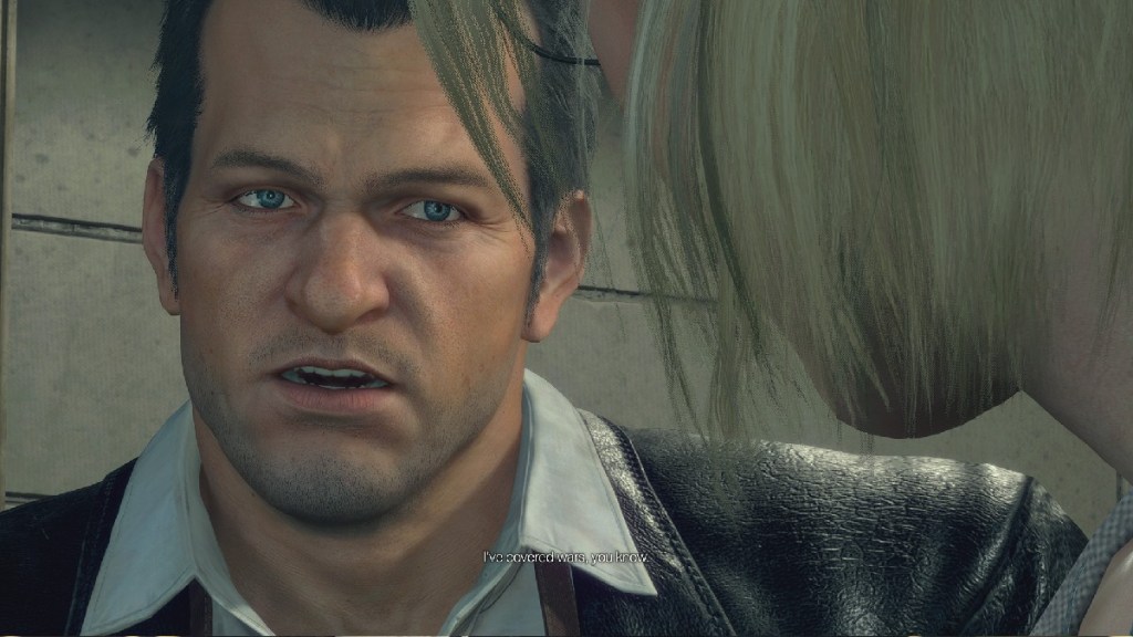 An image of Frank West speaking to Jessie in Dead Rising Deluxe Remaster in a preview of the game