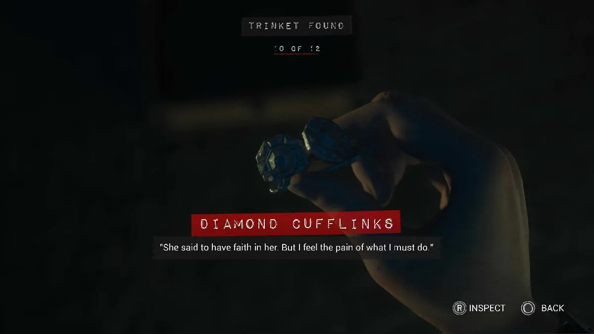 Diamond Cufflinks Trinket in Chapter 7 of The Casting of Frank Stone