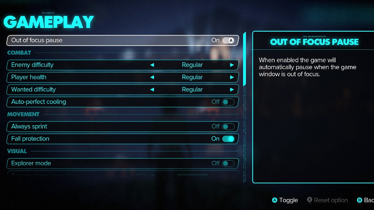 Difficulty options menu in Star Wars Outlaws.