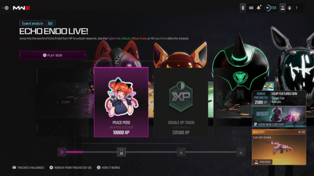 The Echo Endo Live! event rewards in MW3 and Warzone