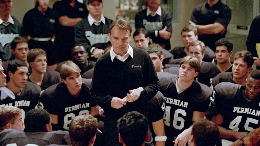 The team in Friday Night Lights as part of an article about the best sports movies of all time.