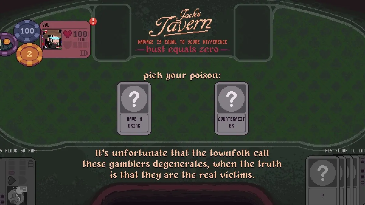 An option to select two activities in a Pick Your Poison event in Dungeons & Degenerate Gamblers, headlining an article detailing all of the different activities