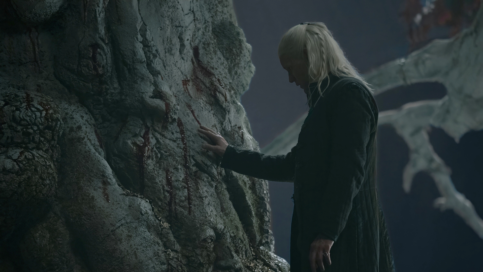 Daemon Targaryen touching a heart tree in House of the Dragon Season 2, Episode 8