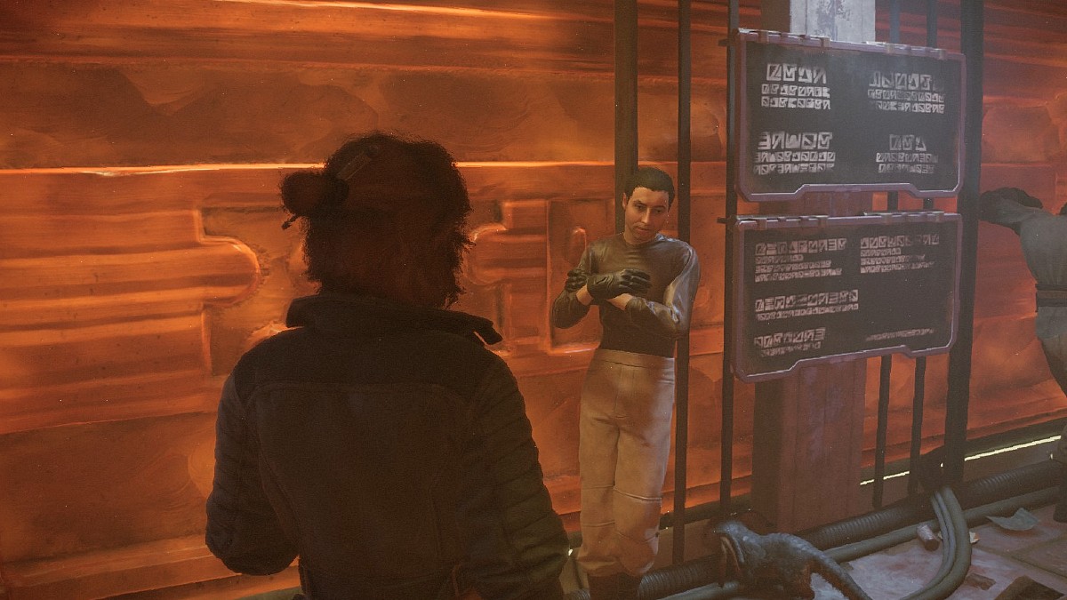 Man selling VIP access to Gorak in Star Wars Outlaws.