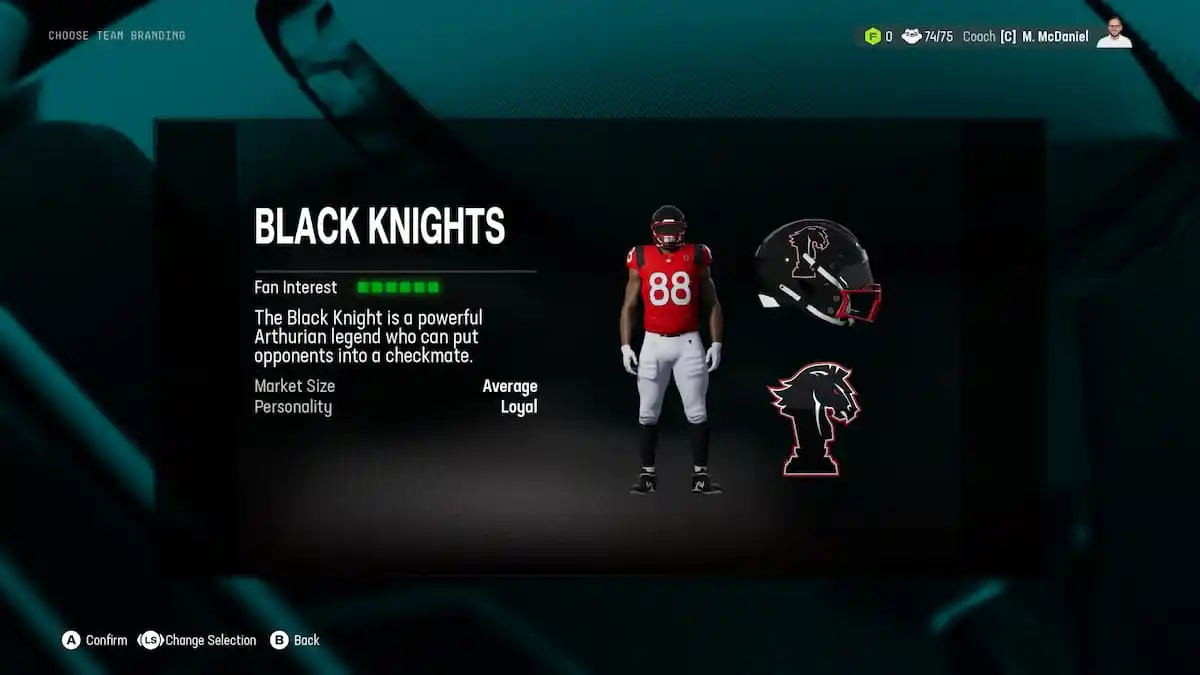 The Black Knights as part of an article about relocations options in Madden NFL 25.