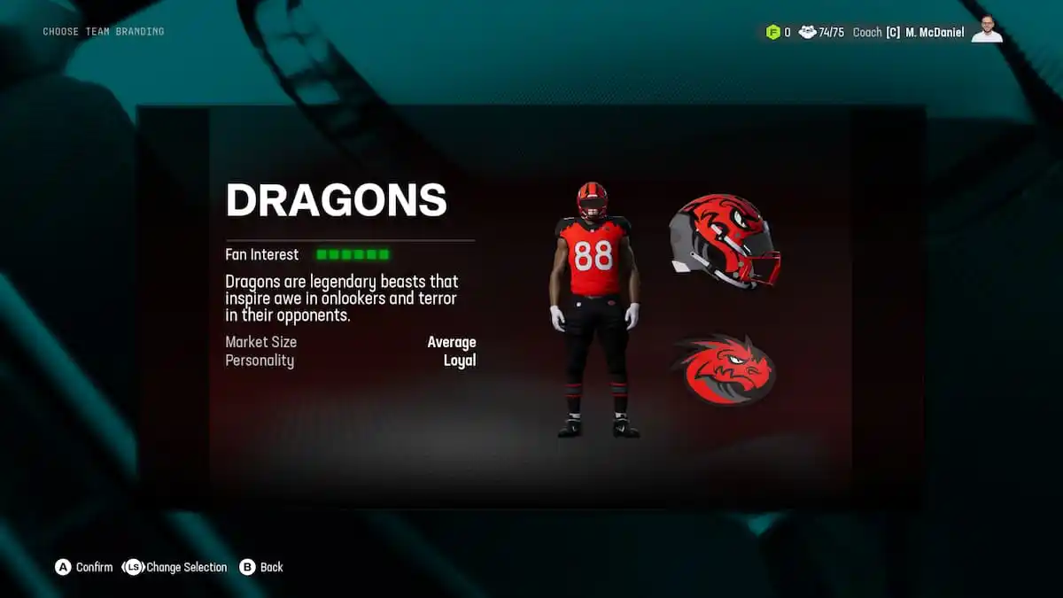 The Dragons as part of an article about relocations options in Madden NFL 25.