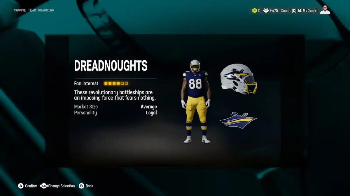 The Dreadnoughts as part of an article about relocations options in Madden NFL 25.