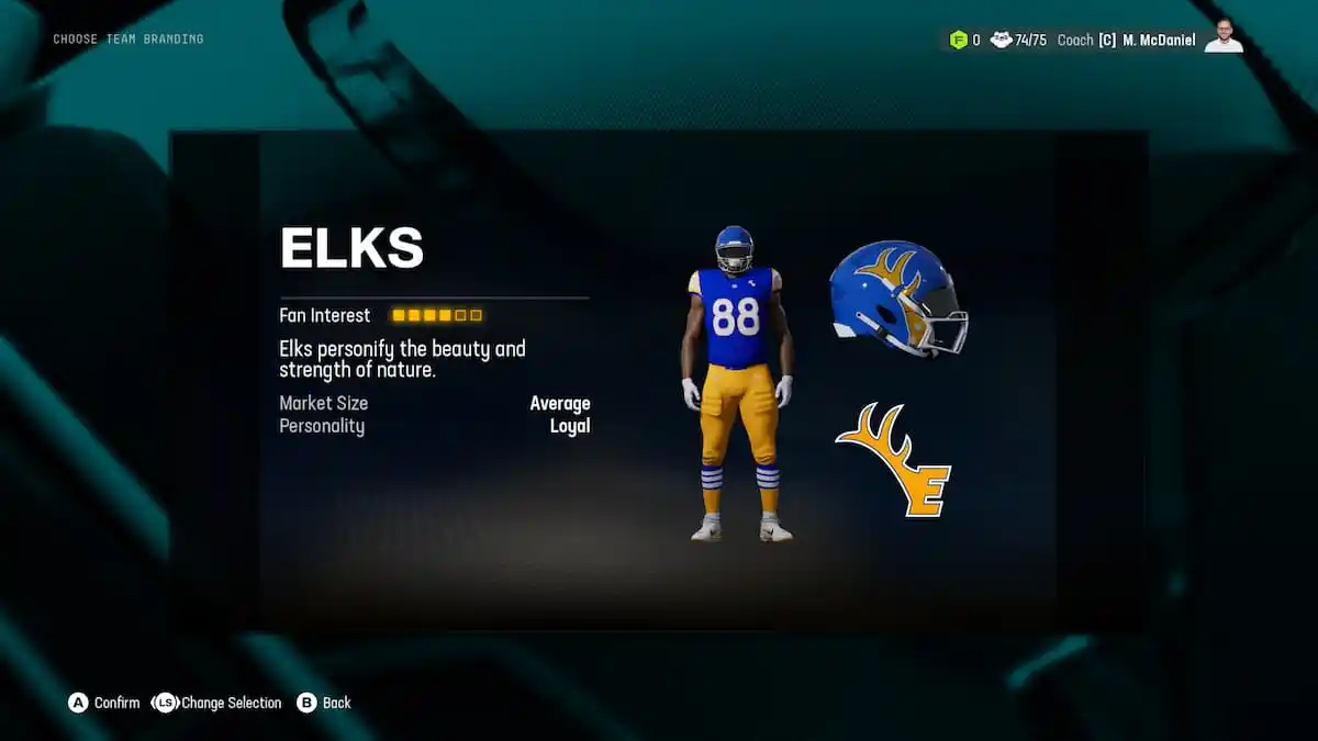 The Elks as part of an article about relocations options in Madden NFL 25.