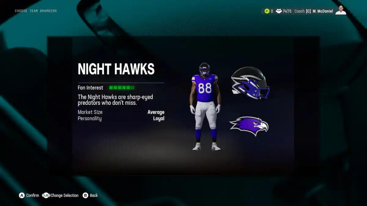 The Night Hawks as part of an article about relocations options in Madden NFL 25.