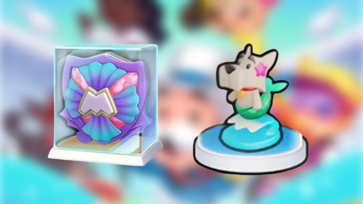 The Siren Scale Shield and Siren Scottie Token earnable during the Mermaid Treasures event in Monopoly GO