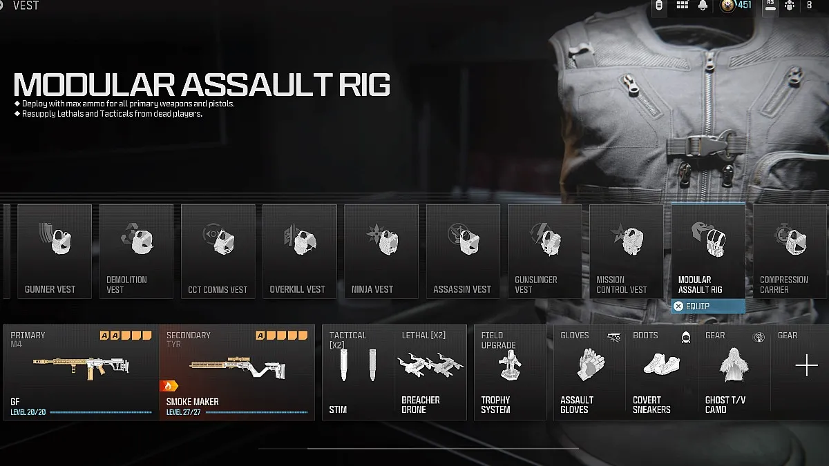 Modular Assault Rig in Modern Warfare 3.